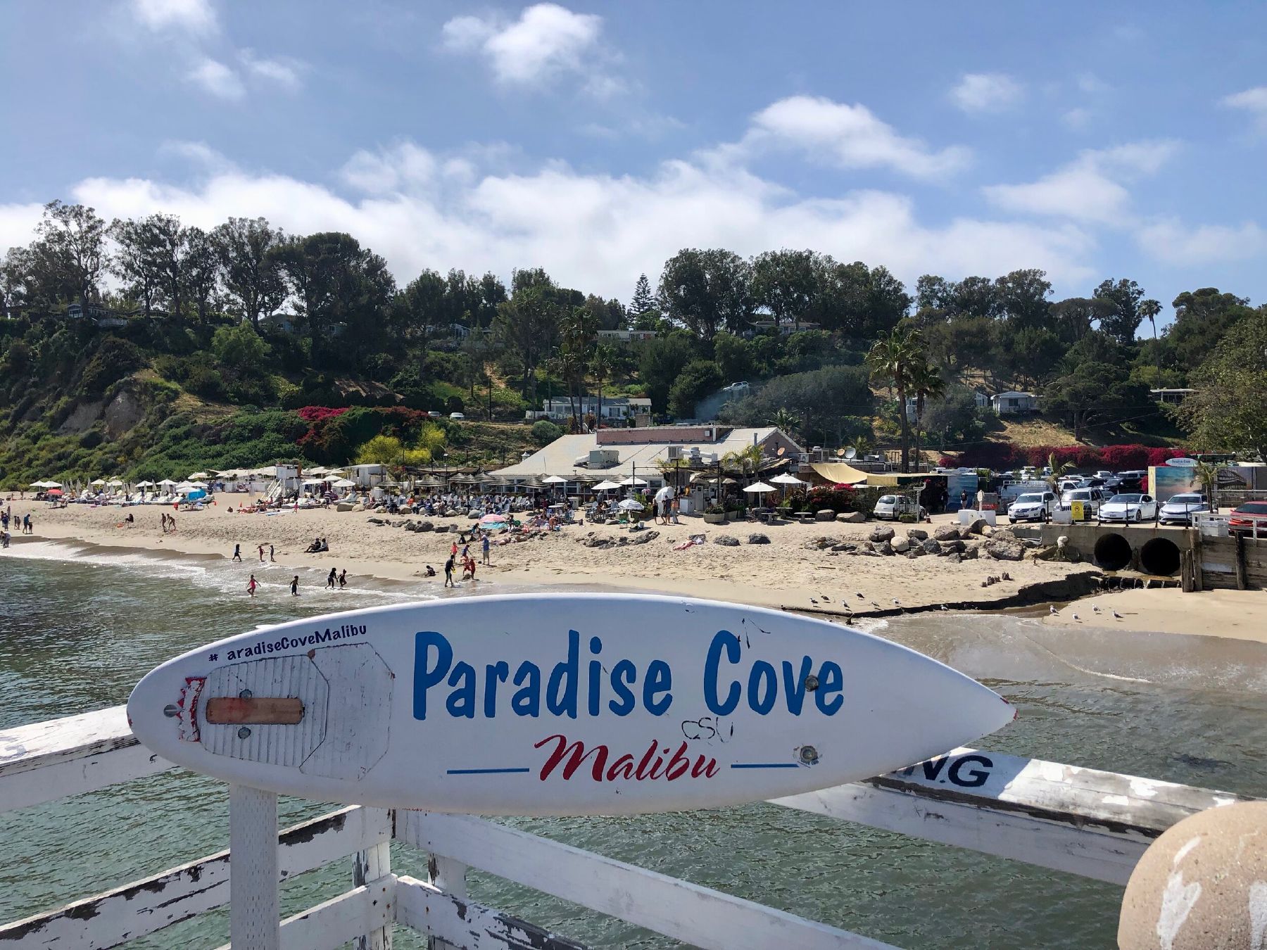 After paying to park for the day, head to Paradise Cove. You can get rentals for water play for kids.