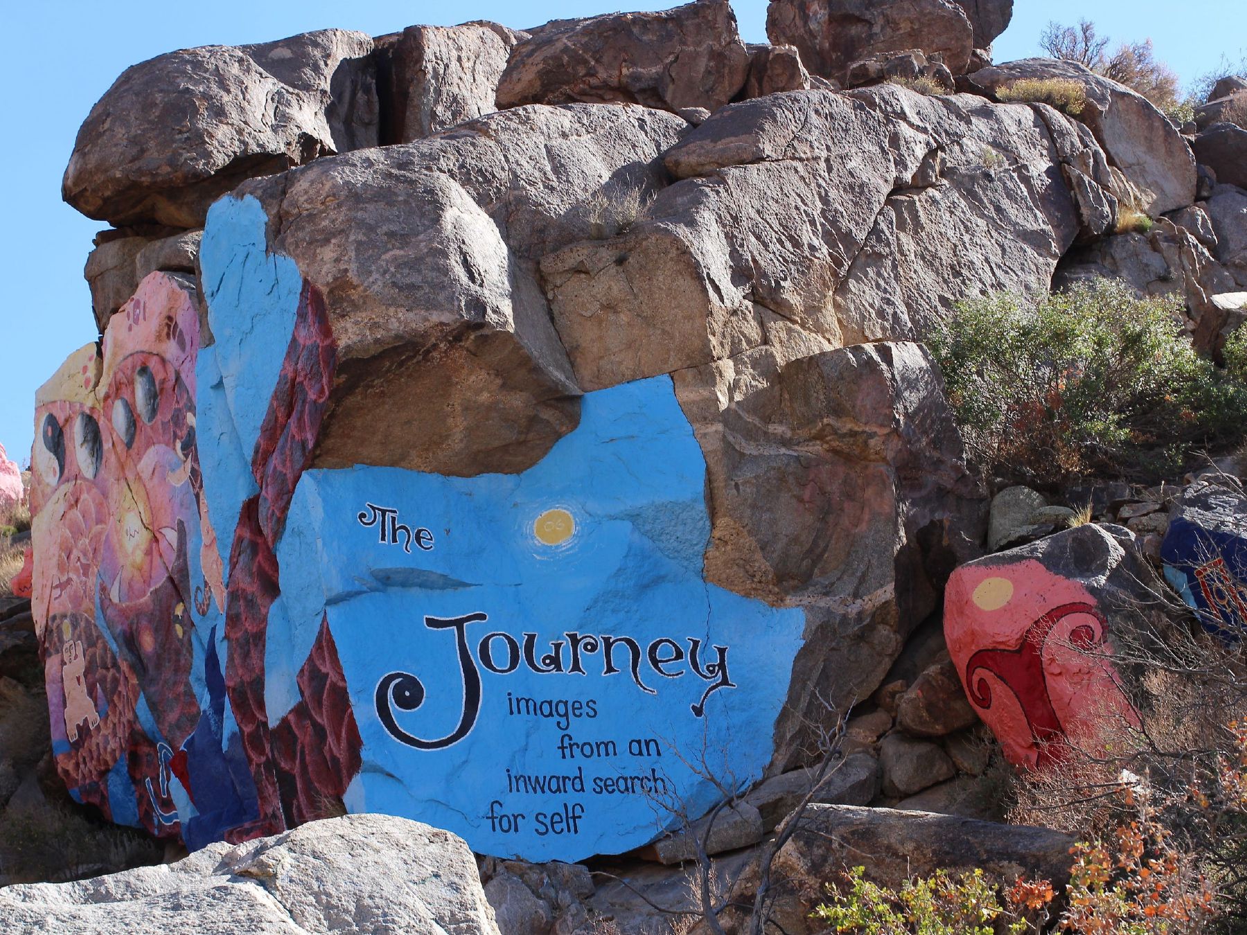 Roy Purcell’s rock murals have kept the ghost town of Chloride City alive.